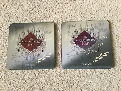 2 Harry Potter Marauders Map Lenticular Coasters NEW Fast Dispatch • £6.75
