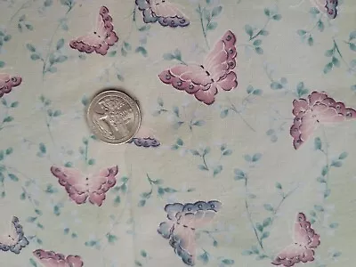 Cotton Fabric-  Ohana 7766  By Maywood Studios Butterflies On Lt Green  Bty • $4.99