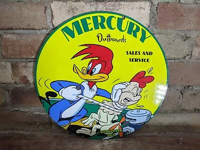 Vintage Mercury Outboard Boat Motors Porcelain Sporting Goods Sign 12  • $147.95