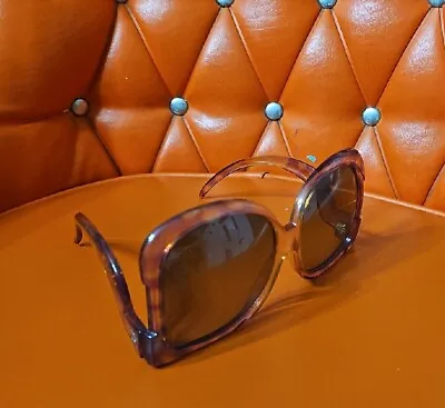  Vintage Polaroid 70s HUGE Lenses Sunglasses MOD Huge Upside Down ELTON JOHN • $158