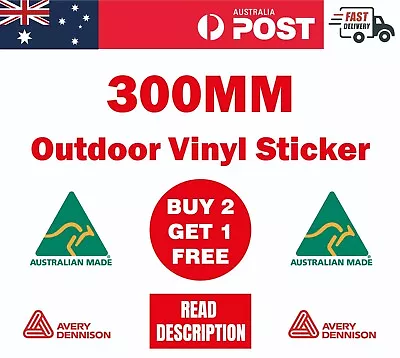 CUSTOM STICKER 300mm Vinyl DECAL Text Your Lettering Car Window Van Shop Boat • $7.59