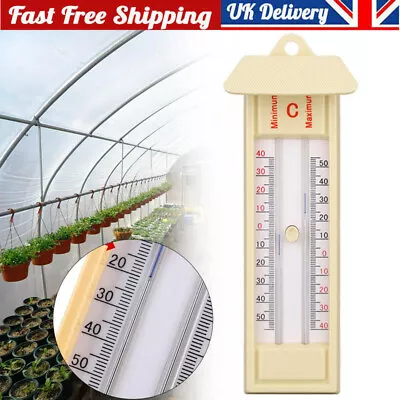 Max-Min Press Thermometer Monitor Tool -50 To 40 Degrees Garden Greenhouse • £7.55