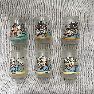 1998 Muppets In Space Welch's Jelly Jar Glasses Animal Miss Piggy Fozzie (6) • $25