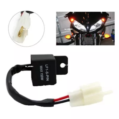 Electronic LED Flasher Relay 2-Pin FIX Motorcycle Turn Signal Bulbs Hyper Flash • $7.41