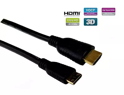 Mini-HDMI To HDMI(CM-to AM) High SpeedUltra HD 24pGold1/3/6ft/10ft/15ft Lot • $6.59