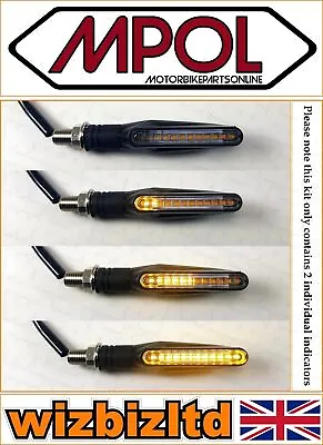 Clear Lense Bar LED Sequential Indicators For Kawasaki Z 900 A 1977 • £19.95