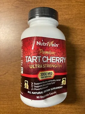 $18.88 • Buy Nutrivein Tart Cherry 3000mg 90 Vegan Capsules - Supports Uric Acid Pills 01/25