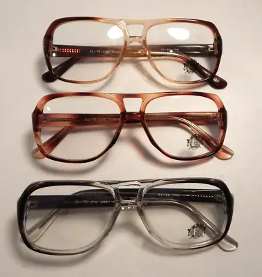 Vintage 3 Pc. Lot ELITE Jim Men's Assorted Colors 52/20 Eyeglass Frame NOS #S49b • $3.99