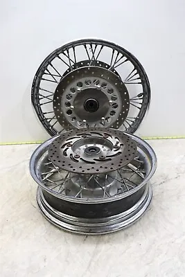 1999-2009 Yamaha V Star 1100 Xvs1100 Front & Rear Wheel Rim Set W/ Brake Rotors  • $349.99