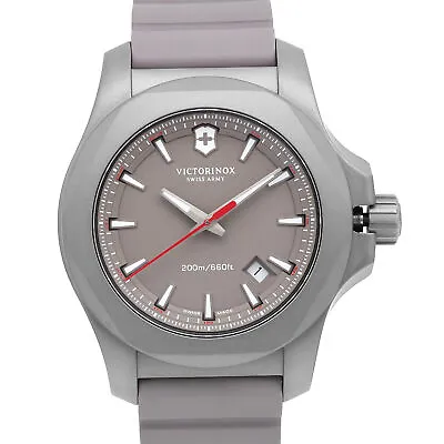 Victorinox Swiss Army I.N.O.X. 43mm Titanium Gray Dial Quartz Mens Watch 241757 • $499