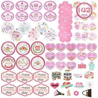 16 Sheets Happy Mother's Day Stickers - Assorted Mom Stickers With Heart Love... • $12.76