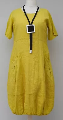 AMAZING LA BASS DESIGN YELLOW/WHITE LINEN 2 POCKETS STRIPED Size 14-16 • $73.36