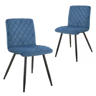 $132 • Buy Lesina Velvet Dining Chairs (Set Of 2) Navy