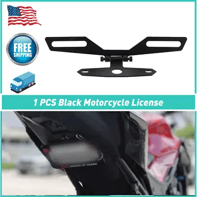 $9.99 • Buy Motorcycle Folding License Plate Holder Bracket Mount Adjustable Car Accessories