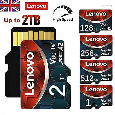 Lenovo Micro SD Card Ultra Extreme High Speed SDHC SDXC 64GB-2TB Memory Class TF • £9.97