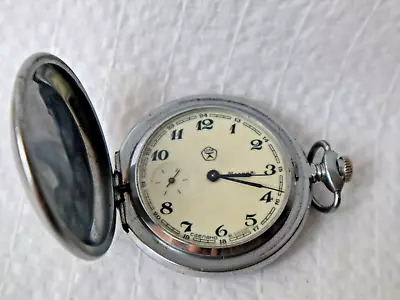 WATCH MOLNIJA 3602- QUALITY MARK Molnija - USSR-  Pocket Watch  - 2583 • $25