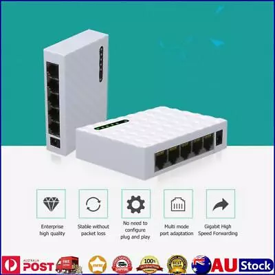 5 Port 1000Mbps Gigabit Desktop Switch RJ45 LAN Fast Network Ethernet HUB Shunt • $25.89