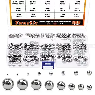 330 Pcs Metric Precision Chrome Steel Bearing Ball Assortment Kit 1Mm 2Mm 2.5Mm • $15.29