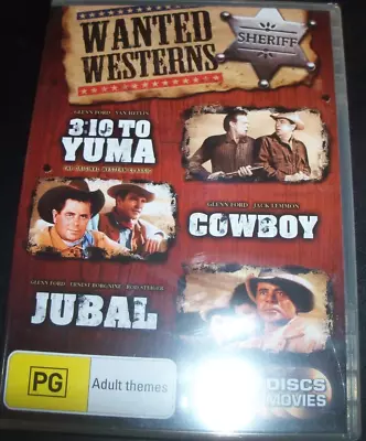 Wanted Westerns : Cowboy / 3:10 To Yuma / Jubal (Aus Region 4) DVD – New • $11.65