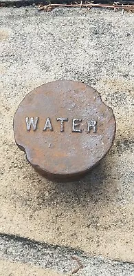 Vintage Round Cast Iron Water Meter Valve Cover Cap 3  • $15