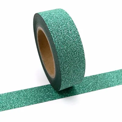 $5.50 • Buy Glitter Tape Green Washi 10 Metres