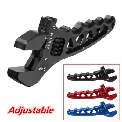 Black Adjustable Aluminum AN Fitting Wrench Tool For AN3 AN4 AN6 AN8 AN10 AN12 • $28.19