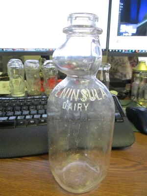 $24.99 • Buy Newport News, VA. Peninsula Dairy TOOTHACHE CREAMTOP (Richer Pour) Milk Bottle
