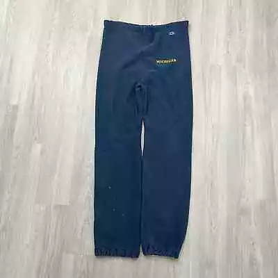 VINTAGE 80s Champion Reverse Weave Michigan Wolverines Sweatpants Size Large L • $42