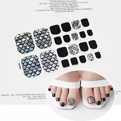 22 PCS French Toenail Sticker 3D Self-Adhesive For Women DIY Nail Art Gel Polish • $2.47