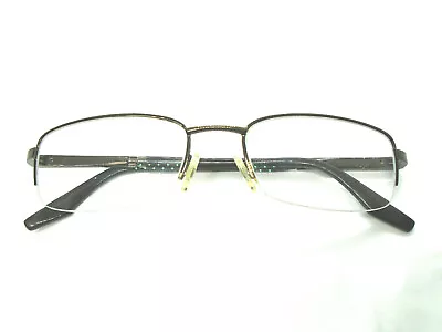 Polo 1890 267 Brown 53-18-140 Rectangular Half Rim Eyeglasses Frames • $29.49