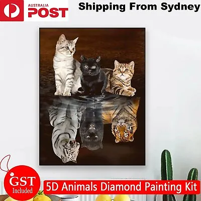 $9.99 • Buy 5D Animals Diamond Painting Kits Full Drill Art Embroidery Decors Cats Gifts DIY
