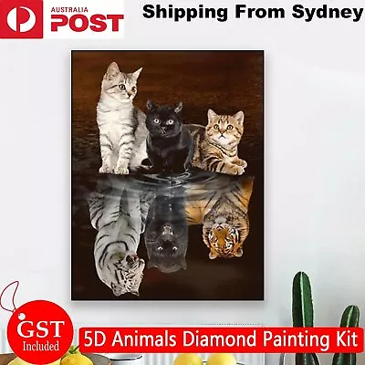 5D Animals Diamond Painting Kits Full Drill Art Embroidery Decors Cats Gifts DIY • $9.45