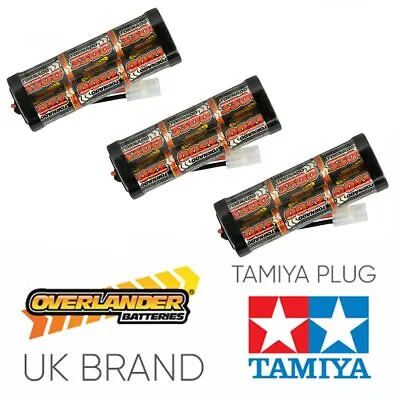 Overlander 3x 3300mah 7.2v Nimh Battery Pack Stick - Tamiya RC Car Boat • £54.95