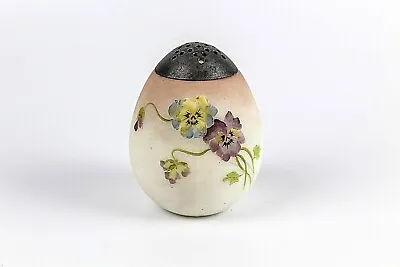 MT WASHINGTON ☆ Egg Shaped SUGAR SHAKER MUFFINEER ☆ Green Floral Ca 1890s • $159.99