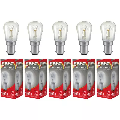 £5.10 • Buy 5x Eveready 15W 240V Pygmy Fridge SBC/B15 (Small Bayonet Cap) Appliance Lamp
