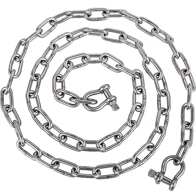 $72.99 • Buy VEVOR 20 FT Boat Anchor Chain 5/16  (8mm) Stainless Steel 316 With Shackles