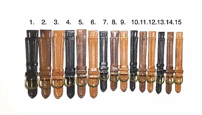 Genuine Leather Watch Strap Band 20mm 18mm 16mm 14mm 12mm 10mm • $6.79