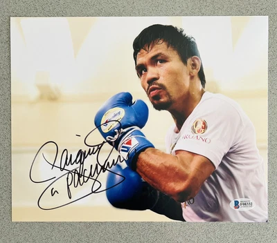 $46 • Buy Manny Pacquiao Signed Pacman Boxing 8x10 Autographed Photo Auto Beckett BAS COA