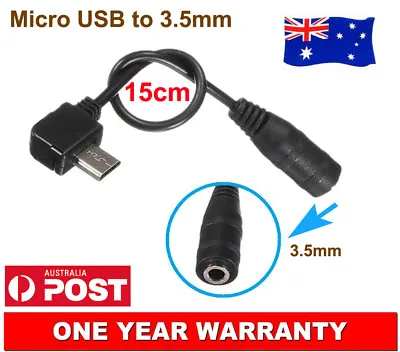 Micro USB 5pin Male To 3.5mm Female Headphone AUX Jack Audio Adapter Sync Cable • $8.16