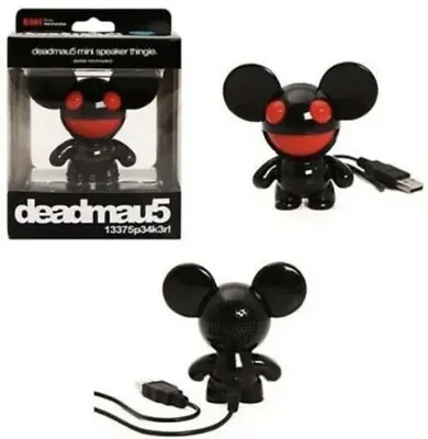 Deadmau5 Mini Black & Red Collectible Speaker For Phones IPhone Mp3 BOXED • £4.99