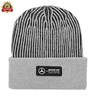 Puma Mercedes Amg Petronas F1 Classic Cuff Beanie Cap Silver Gray Unisex Beanie • $40.84