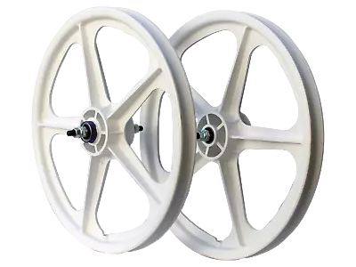 Skyway Tuff Wheel II 9T Cassette 20  White Pair - BMX / Old School / Retro • $479