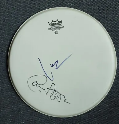 Autographed Signed By LARS ULRICH Metallica  & CARMINE APPICE 12  Drumhead W/COA • $329.95