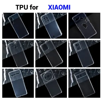 Clear TPU Shell Cover For XIAOMI - Silicone Case For All Models • £9.59