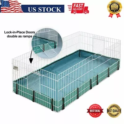 Guinea Pig Cage Habitats 8 Sq Ft For Small Animal House Pet Playpen Grids Rabbit • $59.84