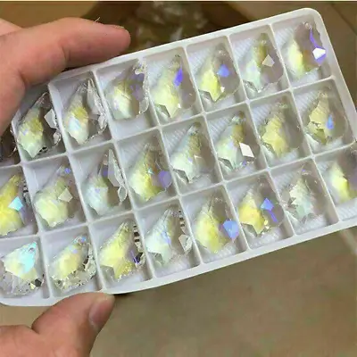 $8.90 • Buy 30PC AB Maple Suncatcher Fengshui Faceted Prism Crystal Chandelier Pendant Glass