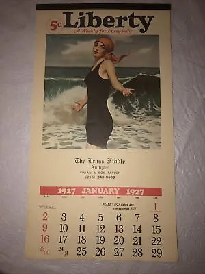 Vintage Reproduction - Liberty - Calendar With Beautiful Illustrations & Ads!! • $9.99