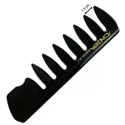 Ongea Men Hair Styling Comb  No.3 | For Pompadour Style | Black Wide Tooth Comb • £7.95