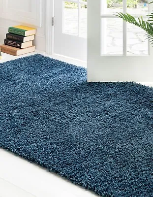 Thick Shaggy Large Rugs Non Slip Hallway Runner Rug Living Room Carpet Soft Pile • £6.39