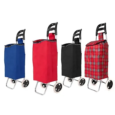 £13.95 • Buy Large Shopping Trolley Dual Wheeled Shopping Bag Cart Light Weight Foldable Bag
